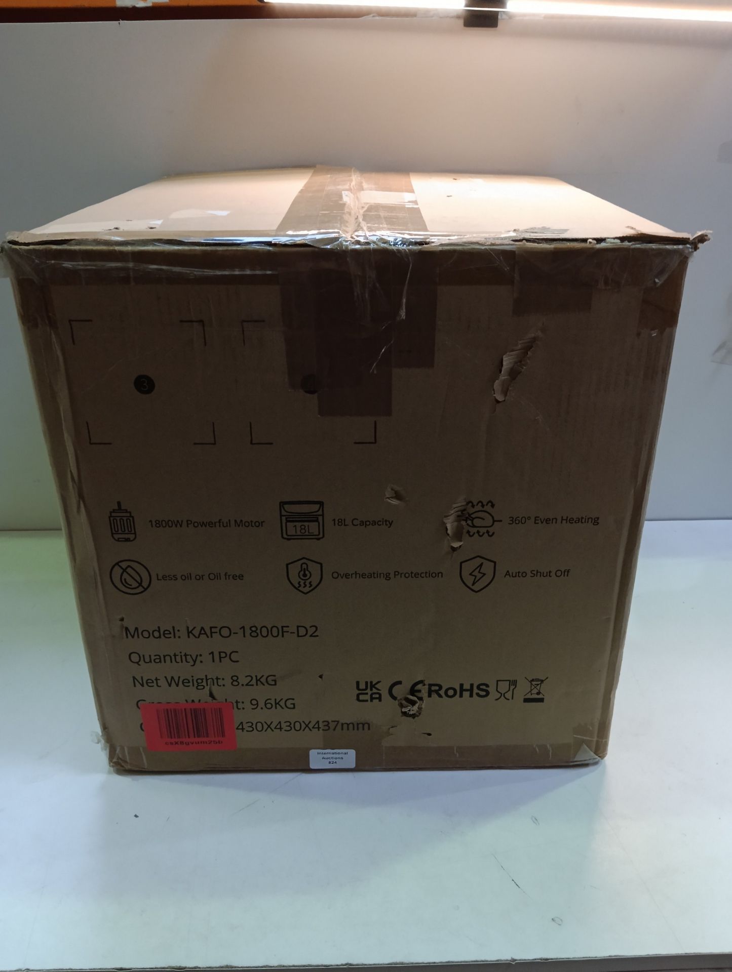 Air Fryer Oven Digital Acekool FT1 18L Large Oil Free Touch Screen