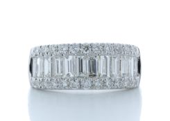 18ct White Gold Channel Set Semi Eternity Diamond Ring 2.34 Carats - Valued By AGI £30,850.00 -
