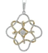 14ct Gold Illusion Set Cluster Diamond Pendant 1.77 Carats - Valued By IDI £7,575.00 - One hundred