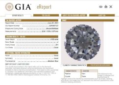 GIA Loose Round Brilliant Cut Diamond J SI1 0.52 Carats - One round brilliant cut diamond with a GIA