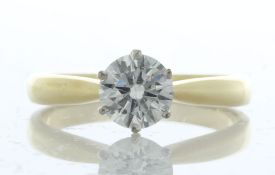 18ct Yellow Gold Single Stone LAB GROWN Diamond Ring 1.01 Carats - Valued By IDI £8,950.00 - A