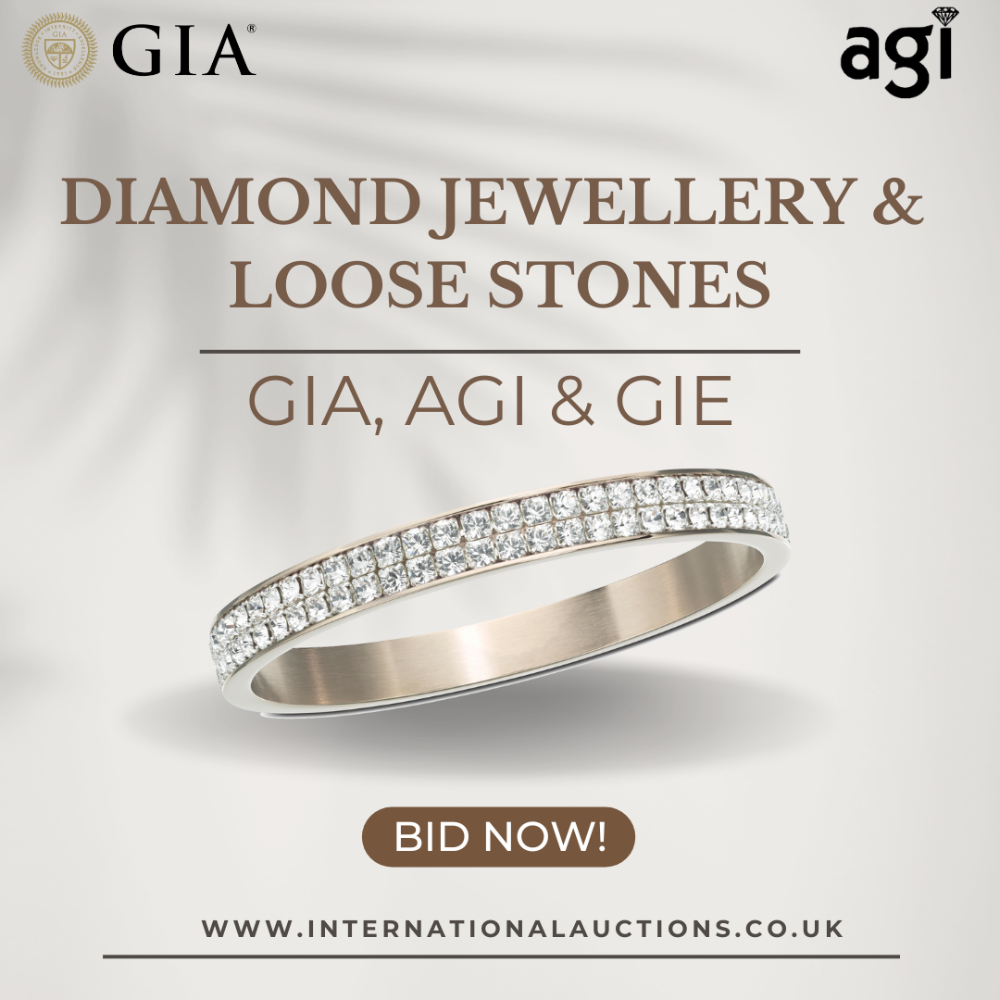 Secure Delivery Service- No Vat On The Hammer- GIA, IDI & AGI Accredited Diamond Jewellery Clearance Sale! Date- 09.12.2023- Fees- 27.6%
