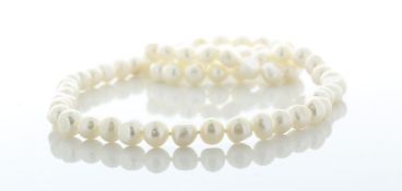 26 Inch Freshwater Cultured 8.0 - 8.5mm Pearl Necklace - Valued By AGI £315.00 - 8.0 - 8.5mm