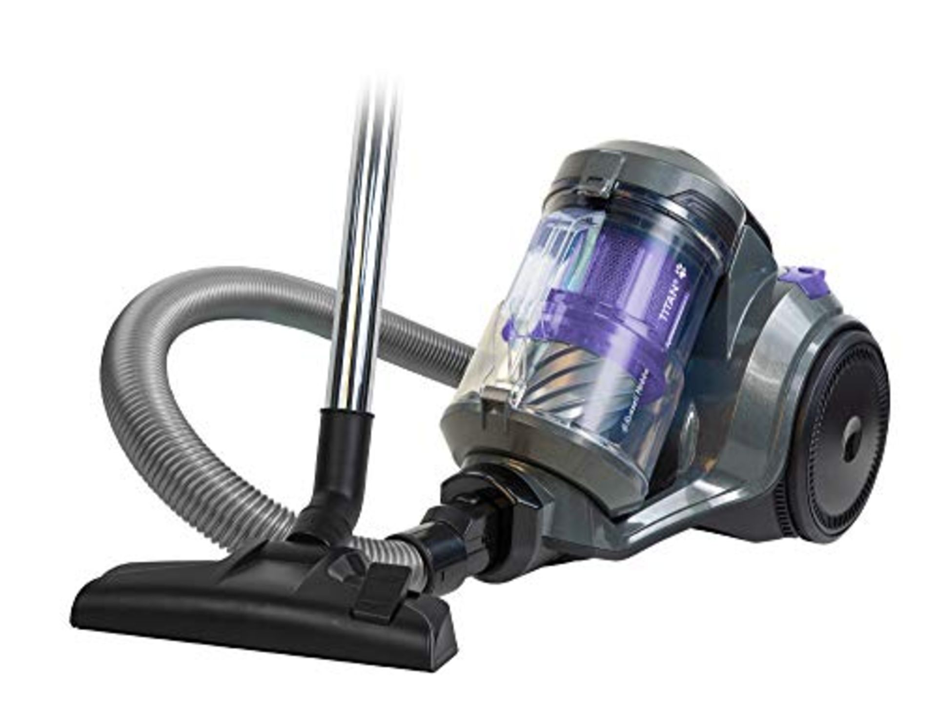 RRP £66.75 Russell Hobbs RHCV4601 TITAN 2 Pet Cylinder Vacuum in Grey and Purple