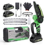 RRP £66.99 YAKHAN 6 Inch Mini Chainsaw Cordless for Garden with
