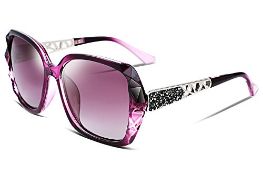 RRP £18.80 FEISEDY Polarised Square Sunglasses Womens UV400 Protection