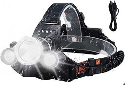 RRP £14.99 Head Torch Rechargeable