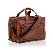 RRP £89.32 Woodland Leathers 100% Leather Duffel Bags for Men & Women