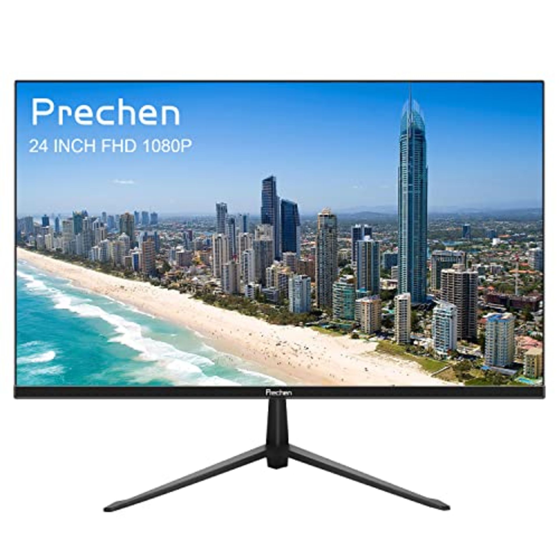 RRP £91.11 24 Inch Ultra-Thin Bezel Computer Monitor FHD 1080P Business Monitor