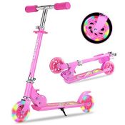 RRP £44.65 TENBOOM Scooter For Kids Ages 4-7 Boys Girls With Led Light Up Wheels