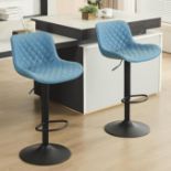 RRP £256.82 YOUTASTE Bar Stools Set of 2 Adjustable Breakfast Barstools