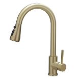 RRP £74.25 Heable Kitchen Sink Mixer Tap with Pull Down Sprayer Brushed Gold