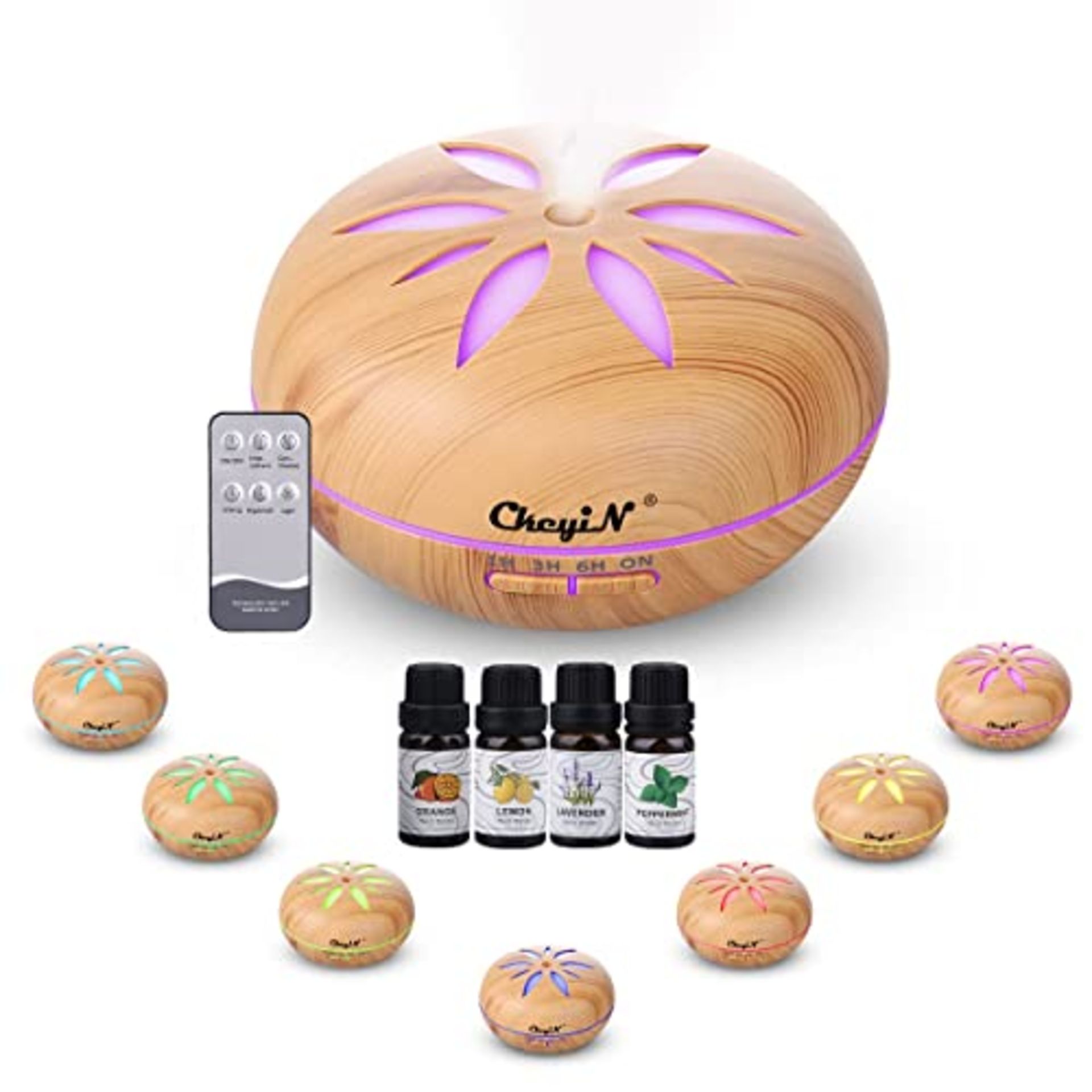 RRP £21.82 CkeyiN 550ml Essential Oil Diffusers Set Ultrasonic