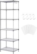 RRP £55.82 FTEYUET 6-Tier Metal Shelving Unit