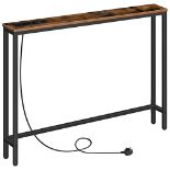 RRP £78.15 HOOBRO Slim Console Table with Charging Station