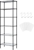 RRP £55.82 FTEYUET 6-Tier Metal Shelving Unit