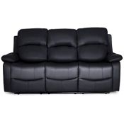RRP £590.71 Bravich LUXURY Black Bonded Leather Manual Recliner