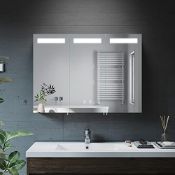 RRP £301.49 ELEGANT Large Bathroom Cabinets Wall Mounted with Bluetooth