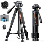 RRP £38.95 KINGJOY 75" Camera Tripod for Canon Nikon Lightweight