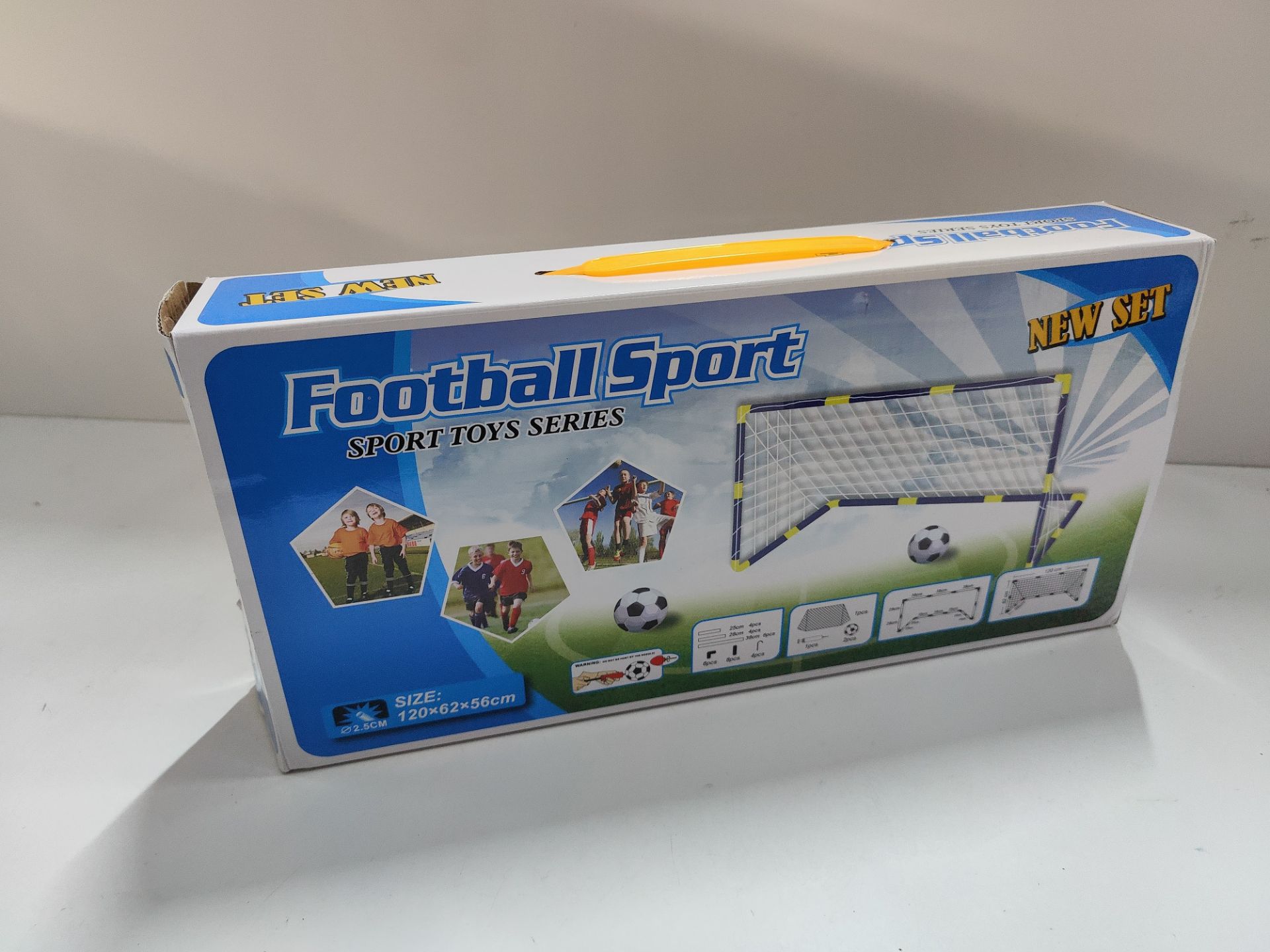 RRP £21.67 Dreamon Football Goal for Kids Post Net With Ball Pump - Image 2 of 2