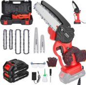 RRP £63.18 WADEO 2-in-1 Upgraded Mini Chainsaw