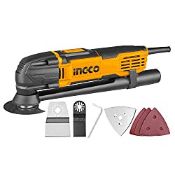 RRP £48.00 INGCO 300W Corded DIY Oscillating Multi-Tool with 8Pcs Accessory Kit MF3008-3