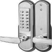 RRP £39.95 Bravex Left Handed Push Button Door Lock Keyless Key