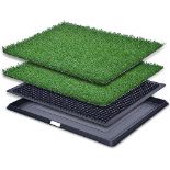 RRP £42.20 Puppy Dog Litter Training Tray with 2 Packs Dog Grass Pee Pads for Replacement