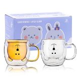 RRP £19.75 SHENDONG Cute Bear Mugs Set of 2 Tea Coffee Cups with