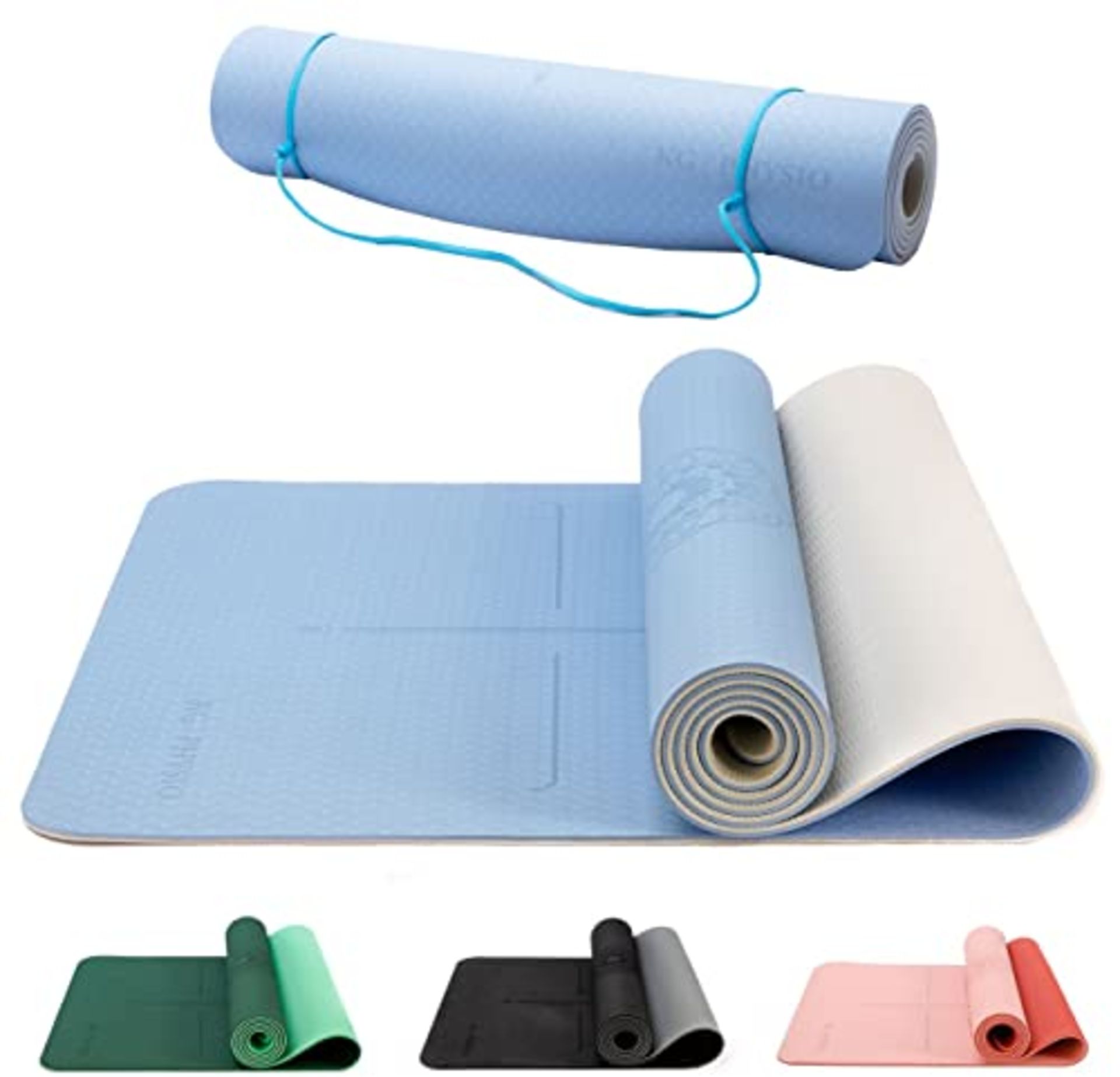 RRP £24.55 KG Physio Non Slip Yoga Mat with Yoga Mat Strap