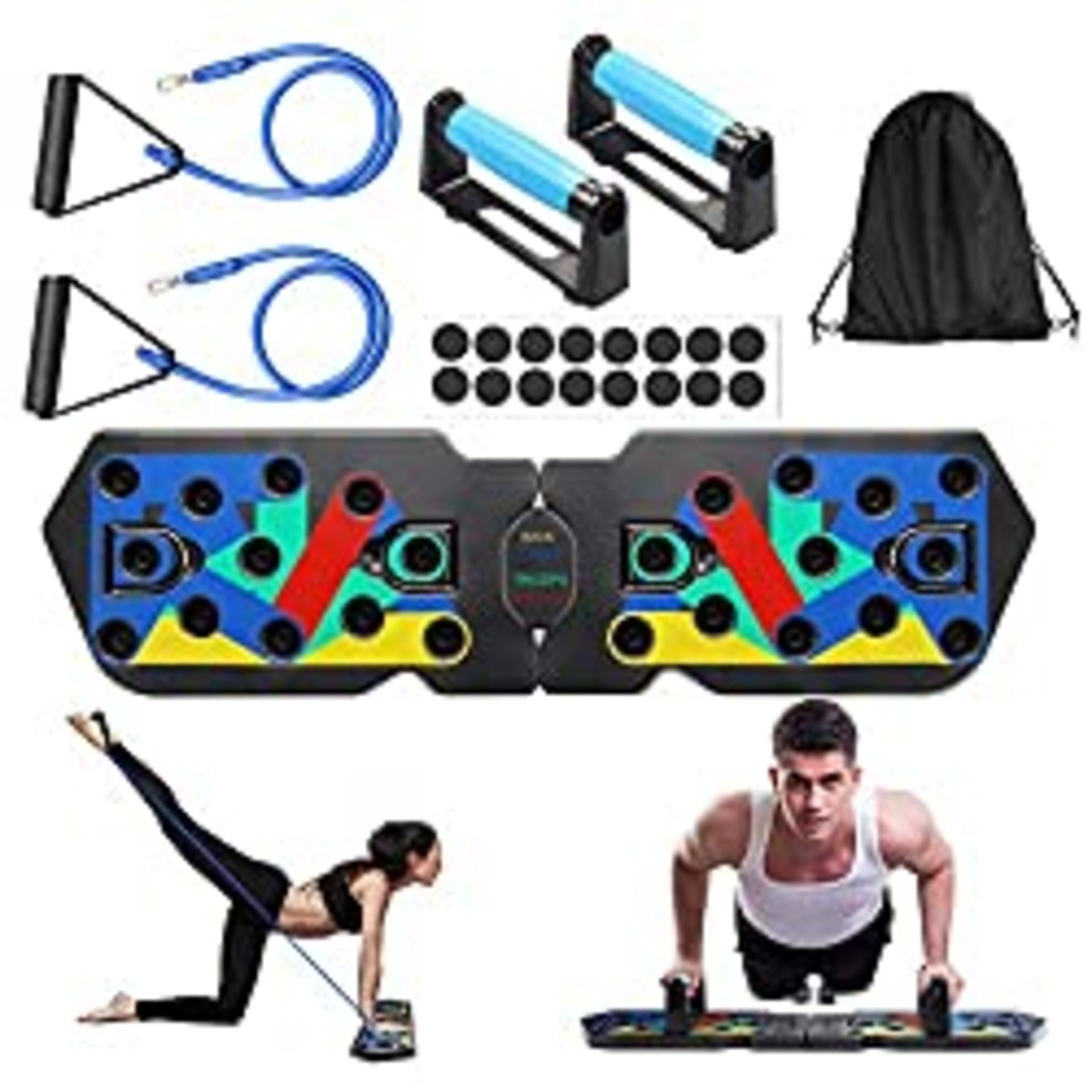 RRP £24.55 WINWEND 20 in 1 Push Up Board with Resistance Bands