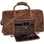 RRP £149.99 DONBOLSO Weekender Naples - High Quality Men's Travel Bag - Large Leather Travel