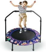 RRP £66.99 Aelbsty 36'' Kids Mini Trampoline with Adjustable Handles