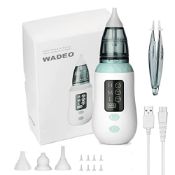 RRP £28.90 WADEO Baby Nasal Aspirator Electric Nasal Aspirator