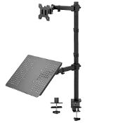 RRP £55.84 VIVO Laptop and 13 to 32 inch LCD Monitor Stand up Desk Mount