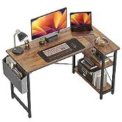 RRP £78.54 CubiCubi 100 cm Small L Shaped Computer Desk with Storage