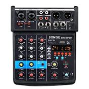 RRP £53.76 BOMGE 4 Channel mini DJ Audio Sound Mixer Interface with MP3 USB