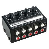 RRP £23.38 PRATYAHARA 4 Channel Stereo Audio Mixer Support RCA