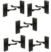 RRP £29.02 HANDLESTORE Victorian Scroll Matt Black Door Handles - Latch