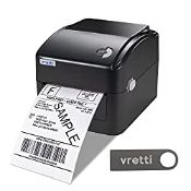 RRP £97.08 vretti Thermal Printer USB Label Printer Thermal Label