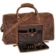 RRP £150.00 BRAND NEW STOCK DONBOLSO Weekender Naples I Handcrafted Leather Men's Travel Bag I Genui