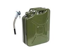 RRP £52.64 20L Green JERRY CAN with FLEXI SPOUT - for Fuel Petrol Diesel etc