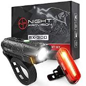RRP £22.32 NP NIGHT PROVISION BX-300 USB Rechargeable LED Bike