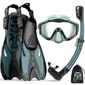 RRP £44.65 KUYOU Snorkel Set Adults with Flippers