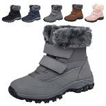 RRP £44.61 Fadezar Waterproof Walking Boots Womens Winter Snow