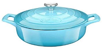 RRP £26.76 La Cuisine 3175MB Premium Enameled Cast Iron Saute Pan Braiser