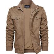 RRP £62.60 KEFITEVD Men's Outwear Winter Cargo Military Jackets
