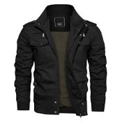 RRP £52.46 KEFITEVD Military Combat Jackets Mens Winter Army Tactical Pilot Jacket