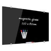 RRP £122.84 XIWODE Magnetic Glass Whiteboard 110x80cm