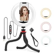 RRP £37.72 Fotopro Ring Light with Tripod Stand and Phone Holder